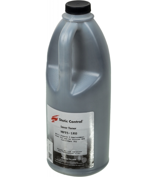 Тонер Static Control MPT5-1KG черный флакон 1000гр. для принтера HP LJ1200/4100/5000