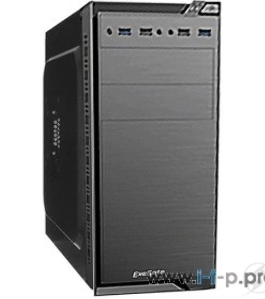 Компьютерный корпус Minitower ExeGate EX272748RUS QA-412U Black, mATX, (XP600, Black, 120мм), 2хUSB+2хUSB 3.0, Audio