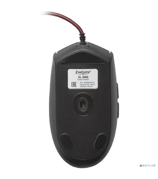 Мышь проводная ExeGate SL-9066 черный, 2400 dpi, USB, кнопки - 6