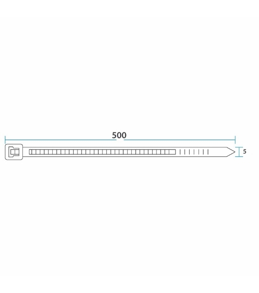 Хомут-стяжка кабельная нейлоновая Rexant 500 x 4,8 мм, белая, упаковка 100 шт.