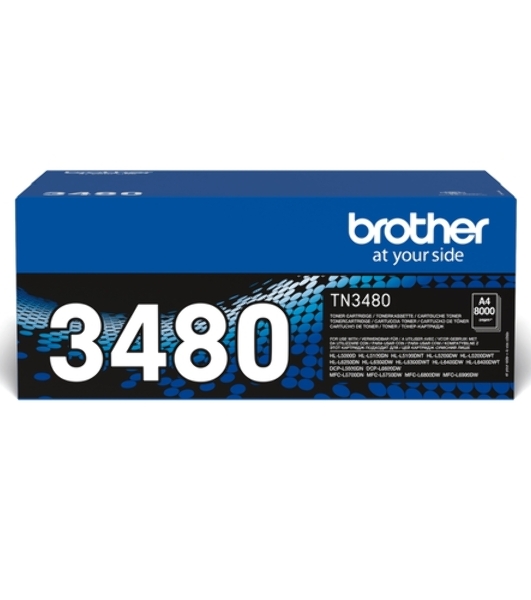 Картридж лазерный Brother TN3480 черный (8000 стр.) для Brother HL-L5000D/L5100DN/L5100DNT/L5200DW/L5200DWT/L6250DN/L6300DW/L6300DWT/L6400DW/L6400DWT/DCP-L5500DN/L6600DW/MFC-L5700DN/L5750DW/L6800DW/L6800DWT/L6900DW/L6900DWT