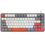 Клавиатура проводная Ritmix RKB-681BL Gray серый-бордовый, фото5