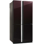 Холодильник Sharp SJ-GX98PRD темно-бордовый стекло трехкамерный Side by Side 394/211л морозилка снизу, No Frost, Side by Side, фото14