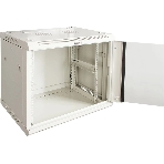 Шкаф коммутационный Lanmaster Pro (TWT-CBWPG-15U-6X4-GY) настенный 15U 600x450 мм пер. дв. стекл 60 кг серый 350 мм 768 мм IP20 металл, фото 1