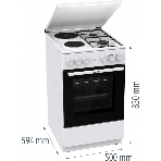 Плита комбинированная Gorenje GK5A12WG белый, конфорок 2 газовых и 2 электрических, духовка 68 л, 50 см x 85 см x 59.4 см, фото16