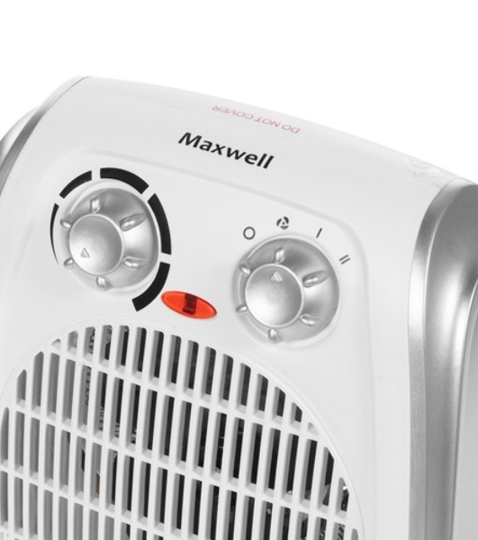 Тепловентилятор Maxwell MW-3458 (W), белый, 1000/2000 Вт, 20 м2, термостат
