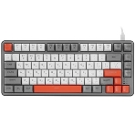 Клавиатура проводная Ritmix RKB-681BL Gray серый-бордовый, фото4