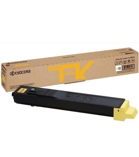 Картридж лазерный Kyocera TK-8115Y (1T02P3ANL0) желтый для M8124cidn/M8130cidn 6000 стр.