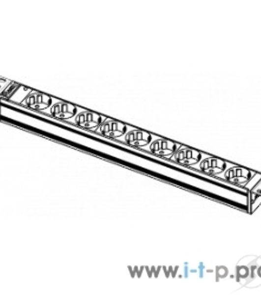 Блок розеток Rem-10 без шнура с инд., 9 Sсhuko, вход IEC 60320 C14, 10A, алюм., 19'