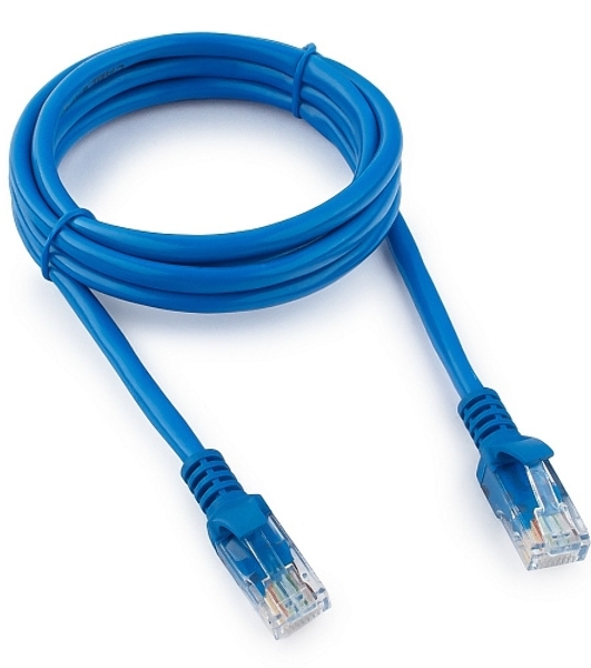 Патч-корд UTP Cablexpert cat.5e, 1.5м, литой, многожильный, синий