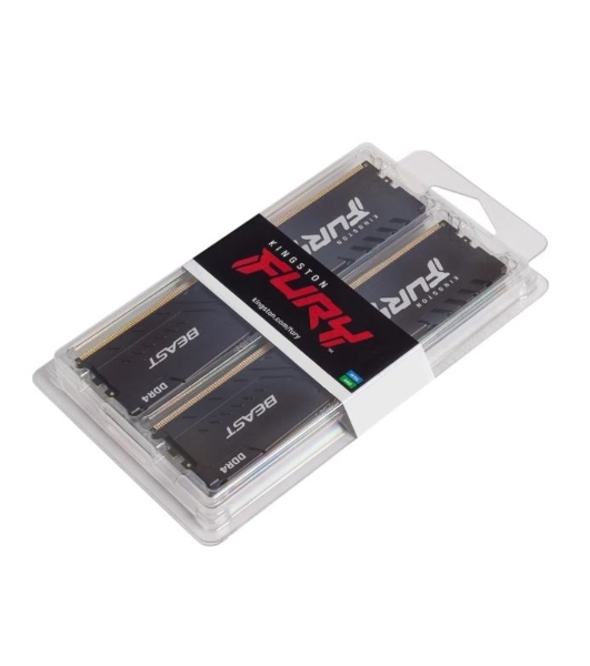 Оперативная память Kingston Fury Beast, DDR4, 64GB (2x32GB), 3200MHz, CL16, DIMM, черный