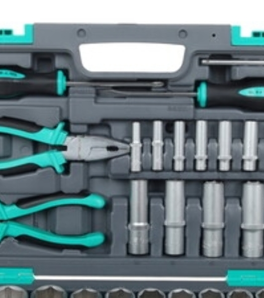 Набор инструментов Stels 141081/2'' 1/4'' CrV пластиковый кейс  69 предм.
