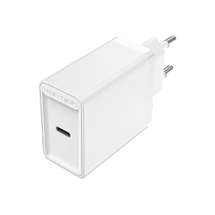 Сетевое зарядное устройство Vention на 1 порт USB C QC 4.0 белый