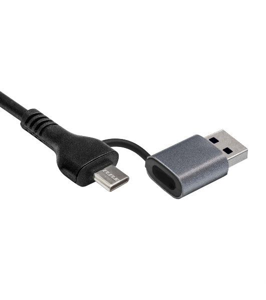 USB-концентратор 7-в-1 ExeGate DUB-761C3 (кабель-адаптер USB Type-A + Type-C --> 6xUSB2.0, 1xUSB3.0, Plug&Play, серебристый)