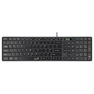Клавиатура проводная Genius SlimStar 126, USB, черный