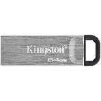 Флешка USB Kingston DataTraveler KYSON (DTKN/64GB), 64Gb, USB 3.2 Gen 1, R/W 200/60, серебристый/черный, фото12