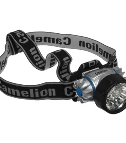 Фонарь Camelion LED5323-19Mx (фонарь налобн, металлик,19 ультра ярк LED, 4 реж, 3XR03 в компл, пласт, блис)