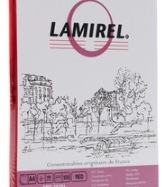 Расходные материалы Lamirel Обложки Transparent LA-7878101 (A4, PVC, красные, 150мкм, 100 шт.)