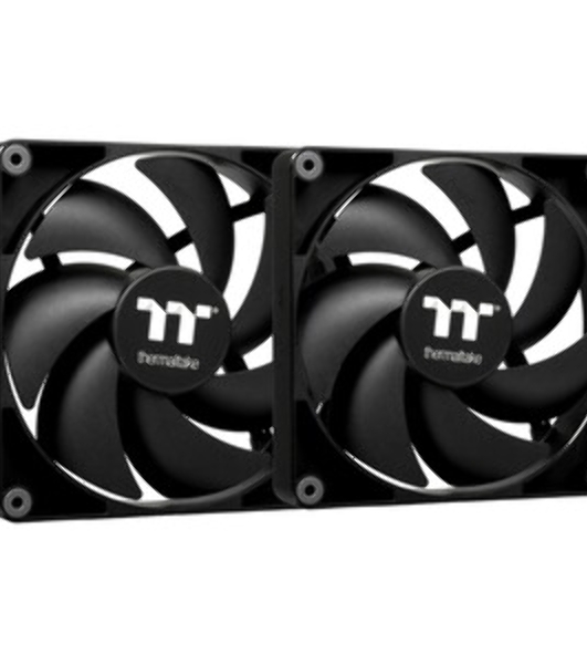 Комплект вентиляторов для корпуса Thermaltake CT140 (2 шт.) черный, 140 мм, 1500 об/мин, 30.5 дБ, 4 pin