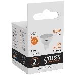 Лампа cветодиодная Gauss LED Elementary 13516MR16 GU5.3 5.5W 2700К1/10/100, фото5