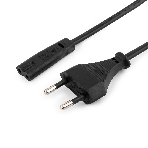 Кабель питания Cablexpert PC-184-VDE-3M, CEE 7/16-C7, 2х0.75мм2, 2.5A, VDE, 3м, черный, пакет, фото 1
