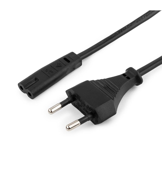 Кабель питания Cablexpert PC-184-VDE-3M, CEE 7/16-C7, 2х0.75мм2, 2.5A, VDE, 3м, черный, пакет