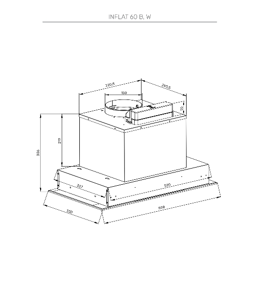 Вытяжка встраиваемая Kuppersberg Inflat 60 W белый, 60 см, 780 куб. м/ч, 65 дБ