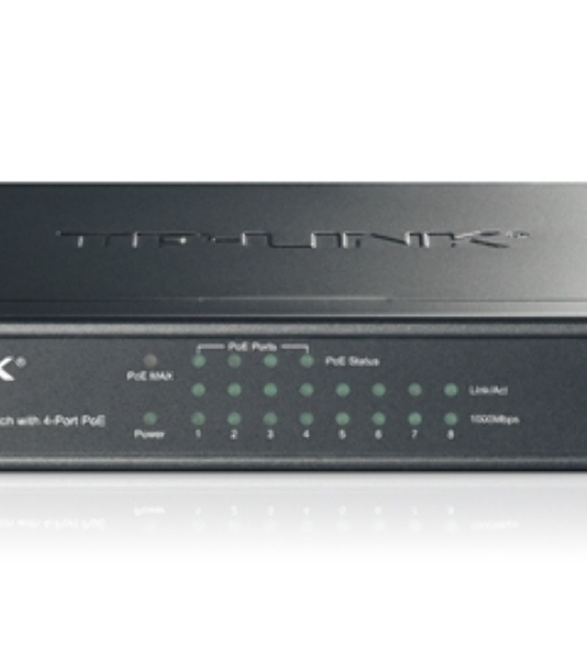Коммутатор TP-Link SMB TL-SG1008P Коммутатор 8-port Gigabit Switch с 4 портами РоЕ