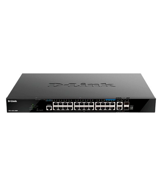 Коммутатор D-Link DGS-1520-28MP/A1A, 20×1 Гбит/с + 4×2.5 Гбит/с + 2×10 Гбит/с Base-T + 2×10 Гбит/с SFP+, управляемый