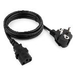 Кабель питания Cord Power Gembird/Cablexpert 1.8м, Schuko- C13, 6А, черный, с зазем., фото2