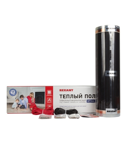 Пленочный теплый пол Rexant Optima 150 12 м²/0,5 х 24 м/1800 Вт
