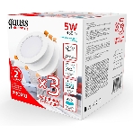 Светильник Gauss Elementary Downlight 5Вт 4000K белый круглый, фото 1
