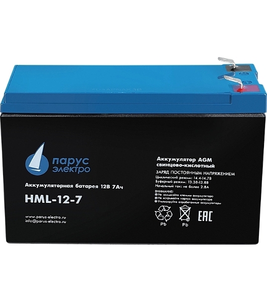 Батарея для ИБП Парус Электро, профессиональная серия HML-12-7
