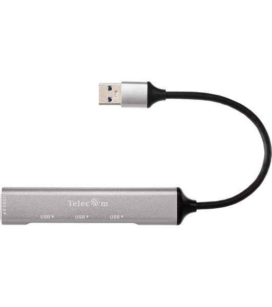 Переходник USB 3.0 -->USB3.0+3 USB2.0, Aluminum Shell, 0.2м Telecom TA308U