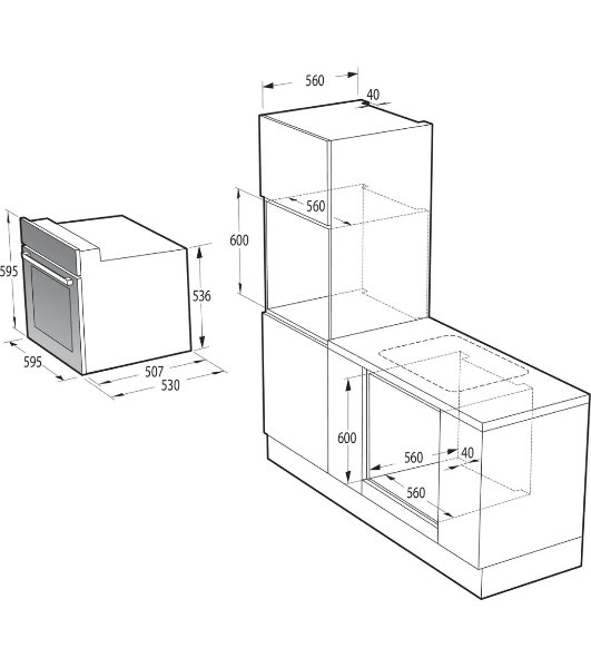 Духовой шкаф электрический встраиваемый Gorenje BO6737E03NWG белый