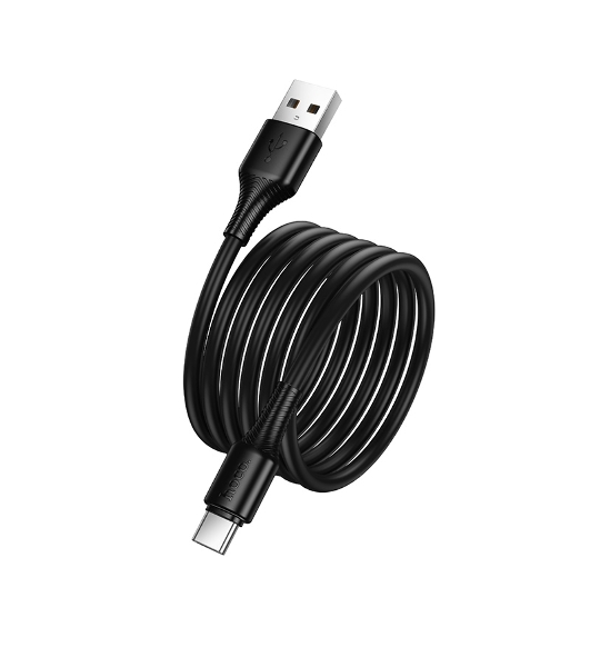 Кабель USB2.0 Hoco AM/Type-C, 3А, X120, 1м, черный, коробка