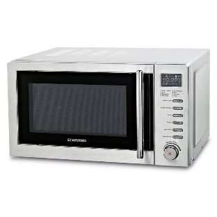 Микроволновая печь Starwind SMW5220 серебристый, 20 л, 700 Вт, переключатели - кнопки, поворотный механизм