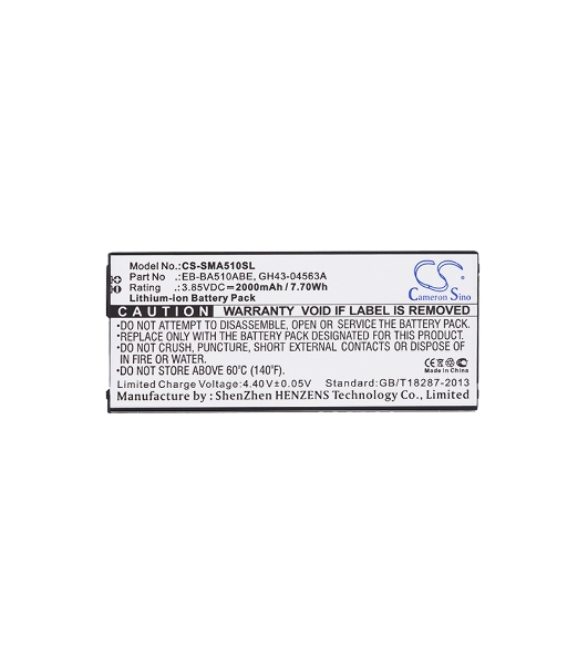 Аккумулятор CameronSino CS-SMA510SL EB-BA510ABE для Samsung Galaxy A5 (2016) SM-A5103.85V, 2000mAh, 7.70Wh