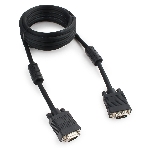 Кабель VGA Premium Cablexpert CC-PPVGA-10-B, 15M/15M, 3.0м, черный, тройной экран, феррит.кольца, пакет, фото4
