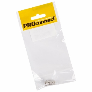 Разъем антенный на кабель PROconnect штекер F для кабеля RG-6, (1шт.) (пакет)