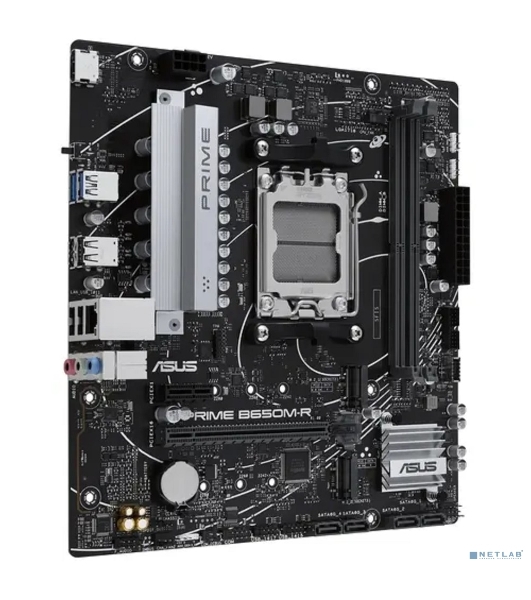 Материнская плата ASUS PRIME B650M-R, Socket AM5, AMD B650, 2xDDR5, 4xSATA, 2xM.2, 1xPCIe 4.0 x16, 1xPCIe x1, 1xHDMI, 1x 2.5Gb LAN, 2xUSB-A 3.2 Gen 1, 4xUSB-A 2.0, 3x3.5 мм, 7.1, mATX