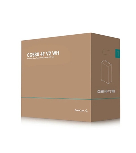 Компьютерный корпус Deepcool CG580 4F V2 WH без БП, боковое окно (панорама), 4x120мм ARGb PWM вентилятора, белый, ATX (R-CG580-WHADA4-G-2)