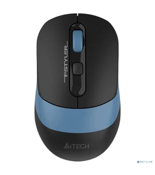 Мышь беспроводная A4Tech Fstyler FB10C черный/синий, 2000 dpi, радиоканал, Bluetooth, USB, кнопки - 4