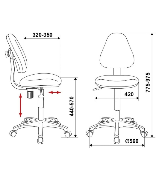Кресло Бюрократ KD-4/PENCIL-GN зеленый, ткань, 120 кг