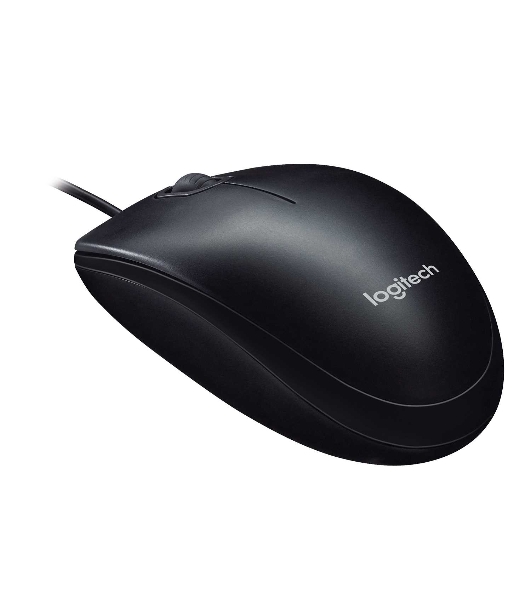 Мышь проводная Logitech M100/100R DARK/GREY (темно-серая/черная), 1000 dpi, USB, кнопки - 3