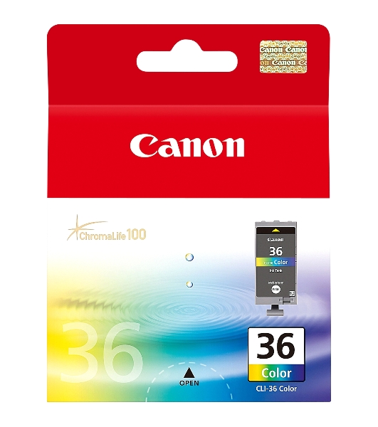 Картридж струйный CLI-36Color (1511B001) для Canon Mini Pixma 260, Цветной, 250 стр.