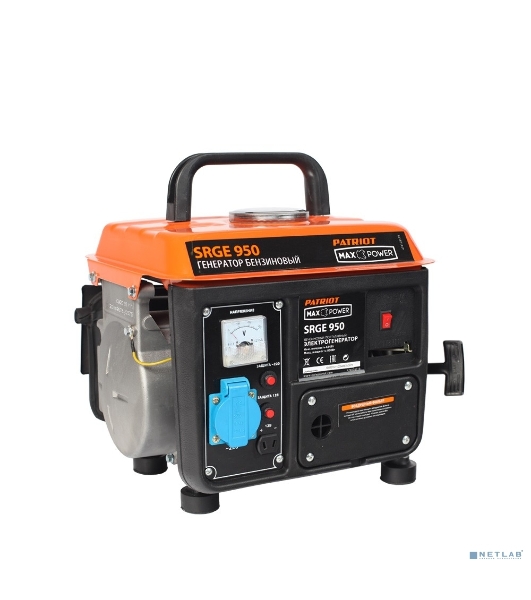 Электрогенератор бензиновый Patriot Max Power SRGE 950, 0.8 кВт, 60 дБ, 16 кг
