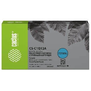 Картридж струйный Cactus CS-C1Q12A №727 черный (300 мл) для HP Designjet T920/T930/T1500/T1530