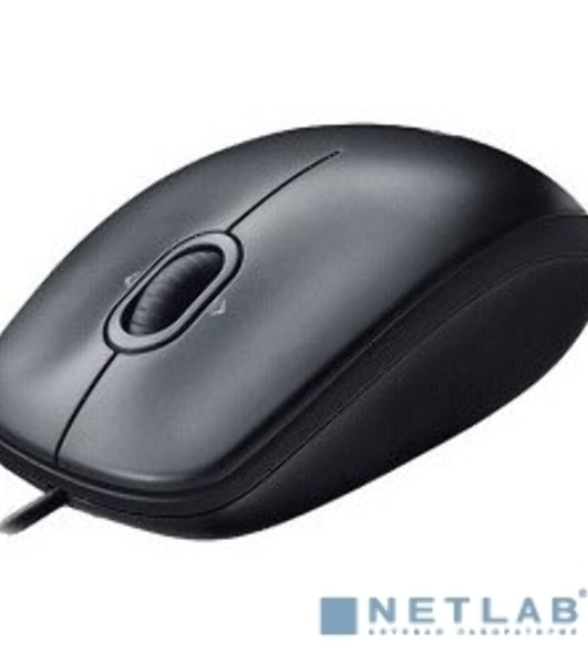 Мышь проводная Logitech M100/100R DARK/GREY (темно-серая/черная), 1000 dpi, USB, кнопки - 3