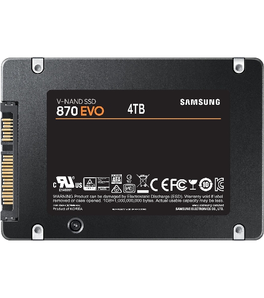 Накопитель SSD Samsung 870 EVO, 4TB, SATA III, 2.5', R/W 560/530